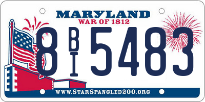 MD license plate 8BI5483