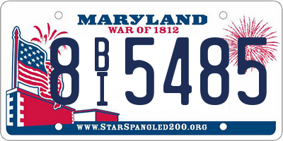 MD license plate 8BI5485