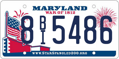 MD license plate 8BI5486