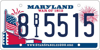 MD license plate 8BI5515