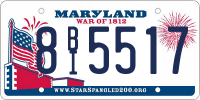 MD license plate 8BI5517