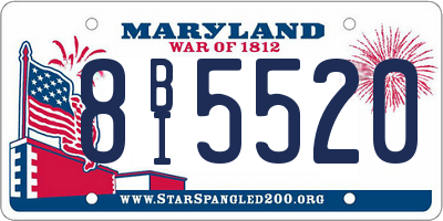 MD license plate 8BI5520