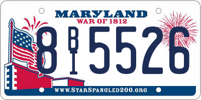 MD license plate 8BI5526
