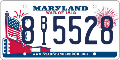 MD license plate 8BI5528