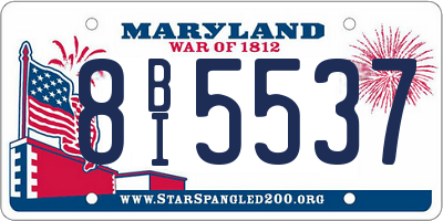 MD license plate 8BI5537
