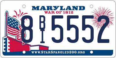 MD license plate 8BI5552