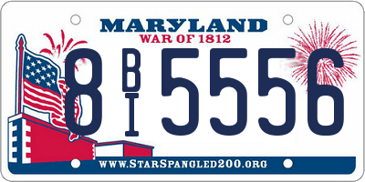MD license plate 8BI5556