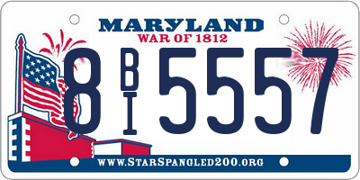 MD license plate 8BI5557