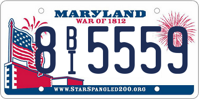 MD license plate 8BI5559