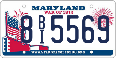 MD license plate 8BI5569