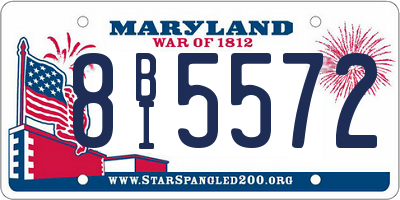 MD license plate 8BI5572