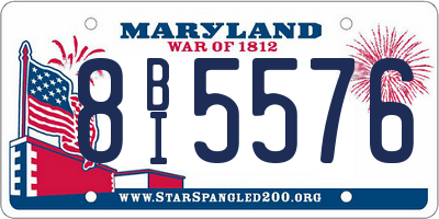 MD license plate 8BI5576