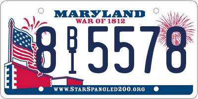 MD license plate 8BI5578