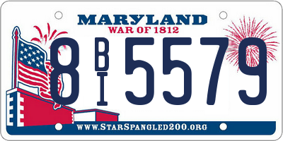 MD license plate 8BI5579