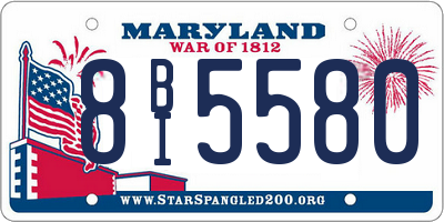MD license plate 8BI5580