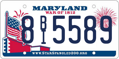MD license plate 8BI5589