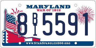 MD license plate 8BI5591