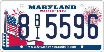 MD license plate 8BI5596