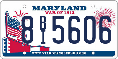 MD license plate 8BI5606