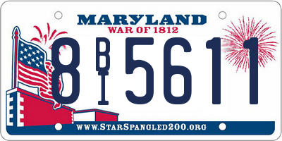 MD license plate 8BI5611