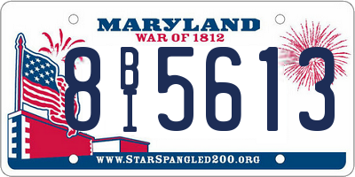 MD license plate 8BI5613
