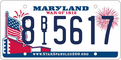 MD license plate 8BI5617