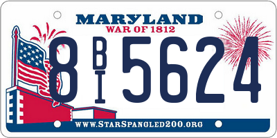 MD license plate 8BI5624