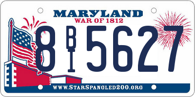 MD license plate 8BI5627