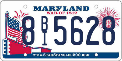 MD license plate 8BI5628