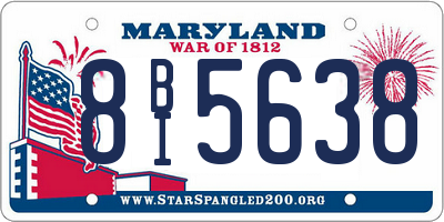 MD license plate 8BI5638