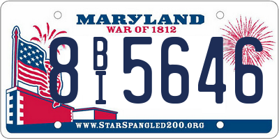 MD license plate 8BI5646