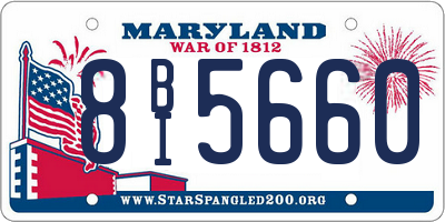 MD license plate 8BI5660