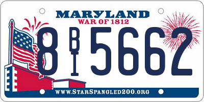MD license plate 8BI5662