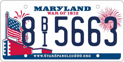 MD license plate 8BI5663