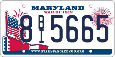 MD license plate 8BI5665
