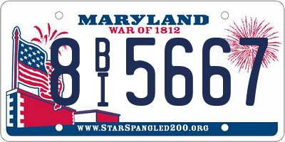 MD license plate 8BI5667