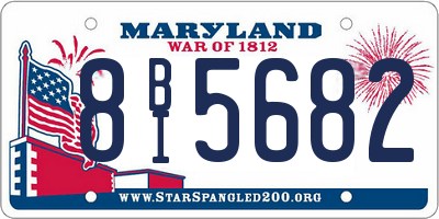 MD license plate 8BI5682