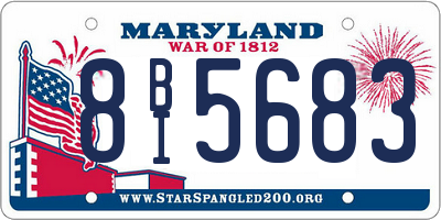 MD license plate 8BI5683
