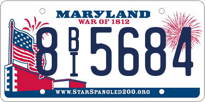 MD license plate 8BI5684