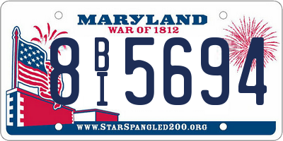 MD license plate 8BI5694
