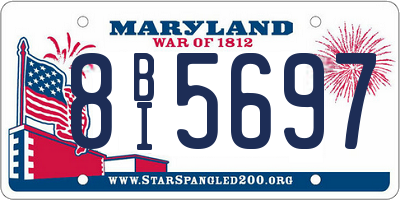 MD license plate 8BI5697