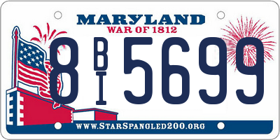 MD license plate 8BI5699