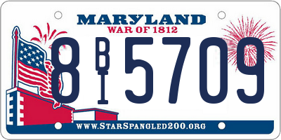 MD license plate 8BI5709
