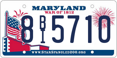 MD license plate 8BI5710