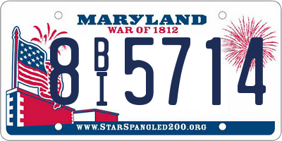 MD license plate 8BI5714