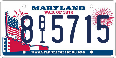MD license plate 8BI5715