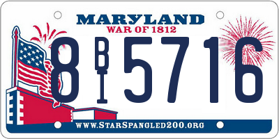 MD license plate 8BI5716