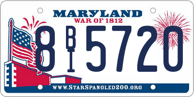 MD license plate 8BI5720