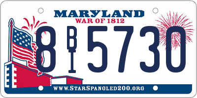 MD license plate 8BI5730