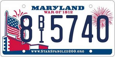 MD license plate 8BI5740